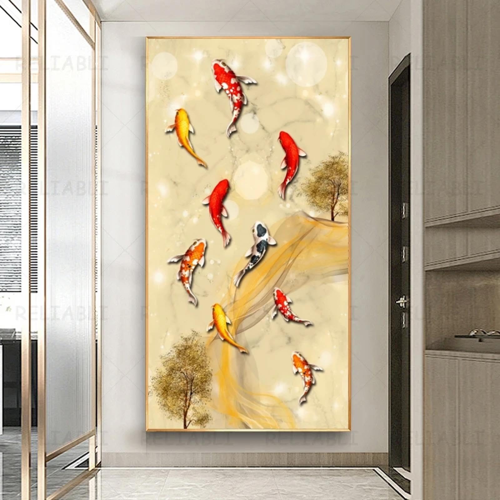 値下げ！【新品】福引きの鯉 リビングルーム装飾画 玄関装飾画 A1(9 61Eis5NQMsL._UF350,350_QL80_.jpg